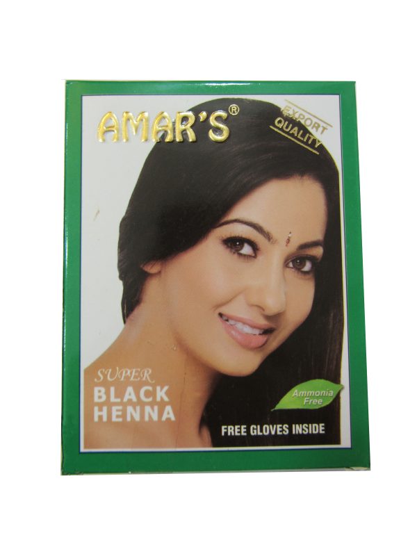 تقویت کننده موی سر حنای هندی رنگ مشکی AMAR'S